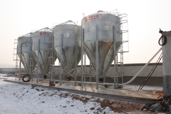 種雞場(chǎng)帶稱(chēng)重鋼板倉(cāng)